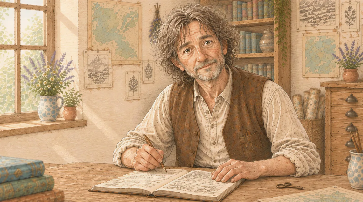 Ilustrace Klíčníka v jeho dílně